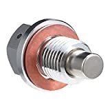 Tyfrozn M14 x 1.5 Magnetic Aluminum Oil Drain Plug Sump Drain Nut Bolt with Copper Gasket Crush Washer Compatible with Most Ford, GM, Hyundai, KIA and Accord, CRV, Civic, Pilot, Fit, Odyssey