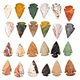 KVK Crystals Lot of 25 Indian Arrowheads Agate Chert Flint New Project Points 1 1/2" L