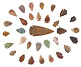 KVK Crystals Lot of 32 Indian Arrowheads Points Agate Chert Flint New Project Points (31) 1-1.5" & (1) 3"