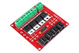 NOYITO 4-Channel MOSFET Switch Module IRF540 Isolated Power Module (4-Channel, Red)