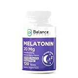 Natural Sleep-Aid Extra-Strength Melatonin 20mg - 120 Vegan Natural Berry Flavor Tablets - Fast-Dissolve, Non-Habit Forming, Sleep Support - Promotes Natural Sleep - Non-GMO, Gluten Free Supplement