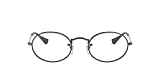 Ray-Ban RX3547V Metal Oval Prescription Eyeglass Frames, Gunmetal/Demo Lens, 51 mm