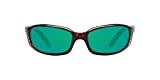 Costa Del Mar Men's Brine Polarized Oval Sunglasses, Tortoise/Copper Green Mirrored Polarized-580P, 59 mm
