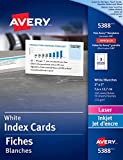 Avery Printable 3" x 5" Cards, 150 Blank Index Cards -- Great for Recipe Cards and Flashcards (5388) , White