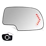 SCITOO Compatible fit for Exterior Mirror Replacement Glasses Passenger Right Side Power Heated Signal 2003-2007 for Chevy Silverado Suburban for GMC Sierra Yukon Replacement Tow Mirror