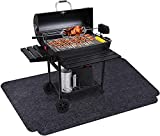 Fasmov 36 x 63 inches Under Grill Mat, Reusable Outdoor Grill Floor Mat, Under Grill Floor Mats to Protect Deck, BBQ Mat for Under BBQ, Absorbent Oil Pad Protector for Decks and Patios