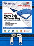 (Twin XL) 10 Mil Thick - Moving and Storage Mattress Bag w Zipper and 8 Carrying Handles - Waterproof - UV Resistant - Heavy Duty - Long Lasting