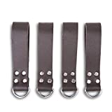 LAUTUS Heavy Duty Leather Tool Belt Strap Connectors Accessories (Suspender Loop Hook Attachment 4-Pack)