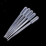 Rienar White 3ML Disposable Plastic Eye Dropper Set Transfer Graduated Pipettes (20 PCS)