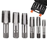 HORUSDY 5-Piece NPT Pipe Tap Set, Sizes Includes 1/8", 1/4", 3/8", 1/2", 3/4" and 1"