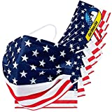 Everydayspecial Disposable Safety Mask 3 Layer Protection Face for Adults 50 pcs (American Flag), 50 Count (Pack of 1)