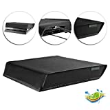 eXtremeRate Black Horizontal Dust Cover for PS4 Console, Soft Neat Lining Dust Guard for PS4 Console, Anti Scratch Waterproof Cover Protector Sleeve for Playstation 4 Console