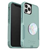 Bundle: OTTERBOX COMMUTER SERIES Case for iPhone 11 Pro - (MINT WAY) + PopSockets PopGrip - (OPAL)