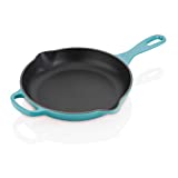 Le Creuset Enameled Cast Iron Signature Iron Handle Skillet, 9" (1-3/8 qt.), Caribbean