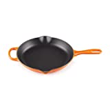 Le Creuset Enameled Cast Iron Signature Iron Handle Skillet, 9" (1-3/8 qt.), Flame