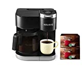 Keurig K-Duo Coffee Maker, Single Serve and 12-Cup Carafe Drip Coffee Brewer, Compatible with K-Cup Pods and Ground Coffee, Black, with 12 K-Cups
