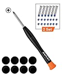 DAFUNY 8 Pack Rubber Case Feet + 2 Set (20pcs) Repair Replacement Screws Set + One Phillips Screwdriver Compatible with MacBook Pro for A1278 A1286 A1297, 2009 2010 2011 and 2012 Version