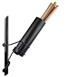 String Swing Drum Stick Holder - Stagehand Drumstick Container Bag Holds up to 8 Pairs of Zildjian Vic Firth ARLX and Vater Drumsticks - Two Clamps Attach Securely to Microphone & Cymbal Pole