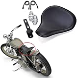 Motorcycle Leather Cushion Spring Solo Seat for Harley Davidson Sportster XL 1200 883 48 Chopper Bobber Seats Yamaha Honda Kawasaki-Black