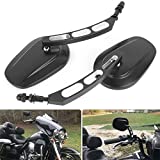 8mm Black Motorcycle Rearview Side Mirror Hollow styling for Harley Bobber Cruiser Custom MT