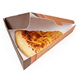 Eco Pie 9.3 x 10.3 x 1.8 Inch Pizza Slice Boxes, 100 Clamshell Pizza Slice Containers - Greaseproof, Tab Lock, Kraft Paper Individual Pizza Boxes, Recyclable - Restaurantware