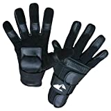 Hillbilly Wrist Guard Gloves - Full Finger (Black, Large)