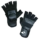 Hillbilly Wrist Guard Gloves - Half Finger (Black, Medium)