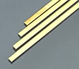 K&S Precision Metals 9736 Brass Strip, 0.090" Thickness x 1/4" Width x 36" Length, 4 pc, Made in USA