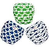 Pedobi Reusable Baby Swim Diapers, Adjustable Diaper Swim for Toddlers 9 Months - 3 Years Old, 3 Pack for Swimming Lessons (Whale Shark Tortoise, Large)