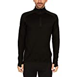 Minus33 Merino Wool 714 Isolation Men's Midweight 1/4 Zip Black Medium(Chest 39-41 Pant waist 31-33 Inseam 29-32 )