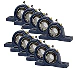 Jeremywell 10 Piece UCP201-8, 1-2 inch Pillow Block Bearing Solid Base,Self-Alignment