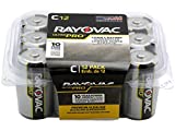 Rayovac Batteries ALC-12PPJ UltraPro Industrial Alkaline Battery, C Size, Standard, Black (Pack of 24) (ALC12-2)