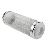 Xiaoyztan Aquarium Intake Filter Mesh Cover Fish Tank Mesh Net Strainer Metal Pre-Filter Tube Silver Tone