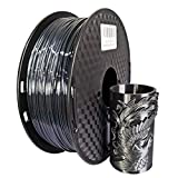 Silk Black PLA Filament 1.75mm 1KG 3D Printing Filament Silky Shiny Shine Metallic PLA 3D Printer Materials 2.2LBS Spool Widely Compatible FDM 3D Printer CC3D