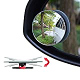 Ampper Blind Spot Mirror, 2" Round HD Glass Frameless Convex Rear View Mirror, Pack of 2