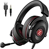 EKSA E900 Wired Gaming Headset with Microphone for PC - PS4 Headset with Detachable Mic - 7.1 Surround Sound - Over Ear Wired Gaming Headphones Compatible with PS4, PS5, Xbox One, Computer, Laptop