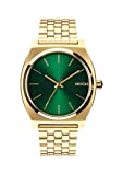 Nixon Time Teller A0451919-00. Gold and Green Womens Watch (37mm. Gold Metal Band/Green Sunray Watch Face)