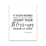 Count Your Blessings Instead of Sheep - White Christmas Movie Quote - Unframed 11x14 Art Print