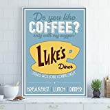 Eeypy Decorative Signs Gilmore Girls Classic Decoration Luke's Diner Fun Saying Metal Tin Sign Antique Plaque Rustic Poster Bar Home Wall Decor 8x12 Inch
