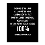 Envision You Can Do It-100%-Arnold Schwarzenegger Quotes Wall Art-8 x 10" Motivational Wall Print-Ready to Frame. Modern Typographic Design. Home-Office-School-Gym Dcor. Perfect Gift for Motivation