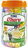 INABA Churu Tuna & Chicken Lickable Creamy Pure Cat Treats 5 Flavor Variety Pack of 50 Tubes