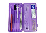 DR Instruments Precision Plus Dissection Kit - 24-Piece Biology Kit - 9 Stainless Steel Instruments - Extra Blades & T-Pins - Biology Students & Faculty – Assorted Color Cases