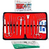 29 Pcs Advanced Biology Dissecting Dissection Kit Set with Scalpel Knife Handle Blades and 1 Free 3/0 Suture for Laboratory, Anatomy, Veterinary Medical Students