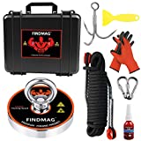 FINDMAG Magnet Fishing Kit with Case 1500 LBS Pulling Force Super Strong Fishing Magnets, Premium Fishing Magnets Kit for Heavy Duty Use -4.72inch Diameter