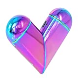 Heart-Shaped Dual-Purpose Deformation USB Rechargeable Windproof Grinding Wheel Gas Metal Electronic Lighter, Gas-Electric Hybrid, with a Windproof Flame Butane Gas Lighter, Suitable for Outdoor