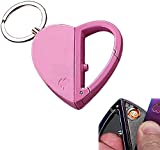 Heart-Shaped Dual-Purpose Lighter, Rechargeable Lighter USB Keychain, Lighter Heart Creative Cigarette Lighter Personalized Gift (Pink Lady)