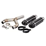 KYN for Aprilia Shiver 750 2010-2016, Shiver 750 GT 2010-2016 Motorcycle Exhaust Full System Muffler with Link Pipe (A)