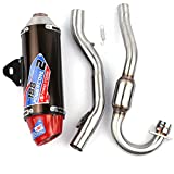 Motorcycle Slip On Exhaust Muffler Pipe Full System for CRF150F CRF230F 2003-2013 Motocross