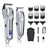 Limural Hair Clippers for Men Cordless Clippers Professional Hair Cutting Kit Beard Trimmer Barbers Outliner Close Cutting T-Blade Trimmer Kit Men Women Kids Clipper Set Cordless Grooming Kit