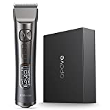 Hair Clippers for Men Professional Hair Cutting Machine with 250 Minutes Runtime & LCD Display, Cordless & Quiet Hair Trimmers for Barbers and Stylists with 8 Guides & 5 Speeds, OPOVE X Master